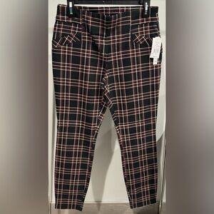 Joe B Black, Red, & White Plaid Pants Size L New With Tags